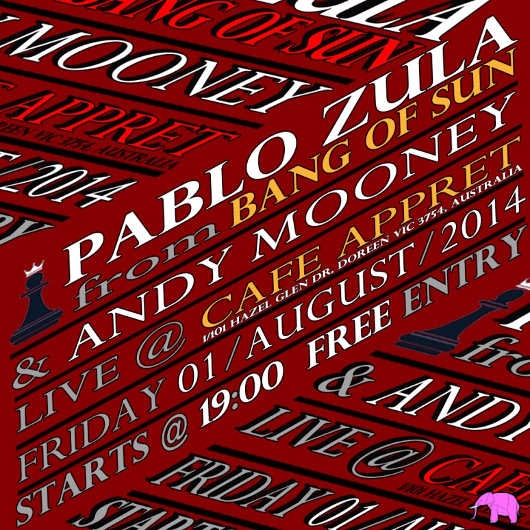 Pablo Zula live at Cafe Appret on the 1st of August, 2014